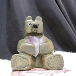 Some Purple Bling soapstone carving by Canadian artist Vance Theoret